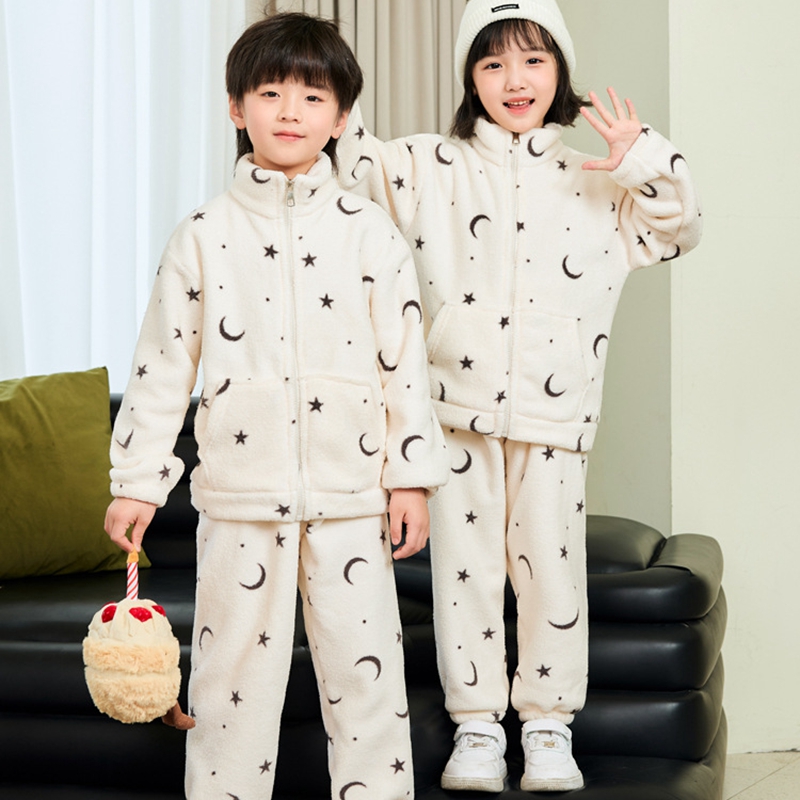 Toddler Boy Winter Fleece Jacket - Winterpyjamaset van dikke fleece voor peuters,