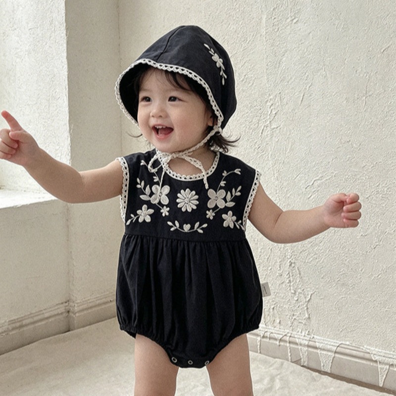 Baby Summer Linen Sleeveless Jumpsuit - ZOETOPKID Zomer Peuter Baby Meisjes Jumpsuit