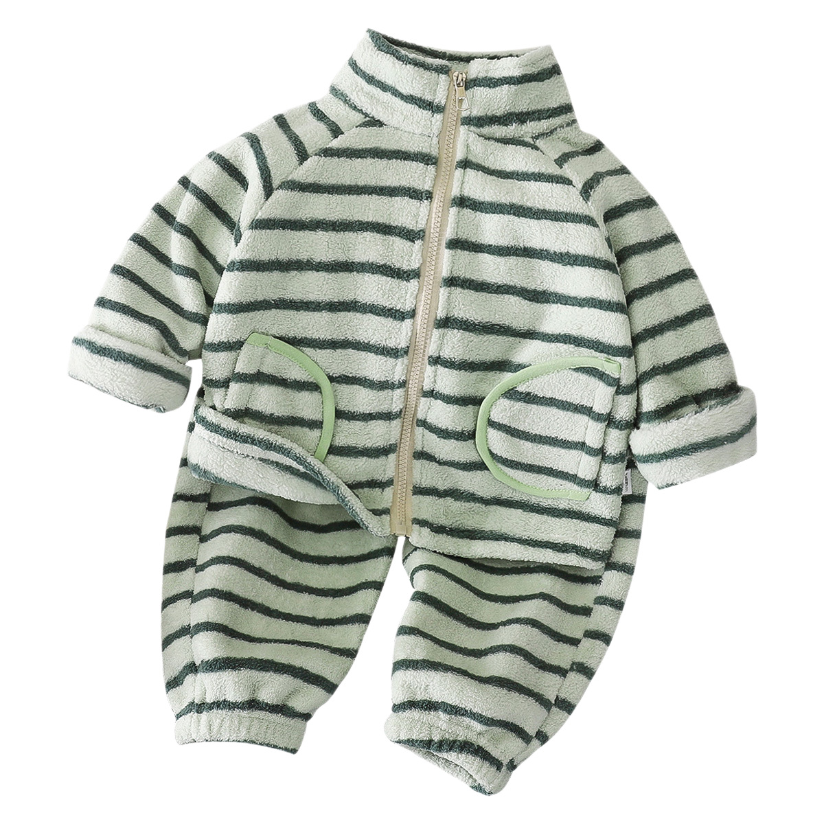 Winterse gestreepte koraalflee - Toddler Boy Winter Fleece Jacket recensie en prijs